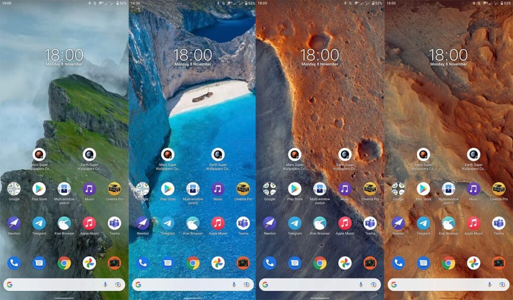 MIUI 12 Super Earth and Mars Wallpapers
